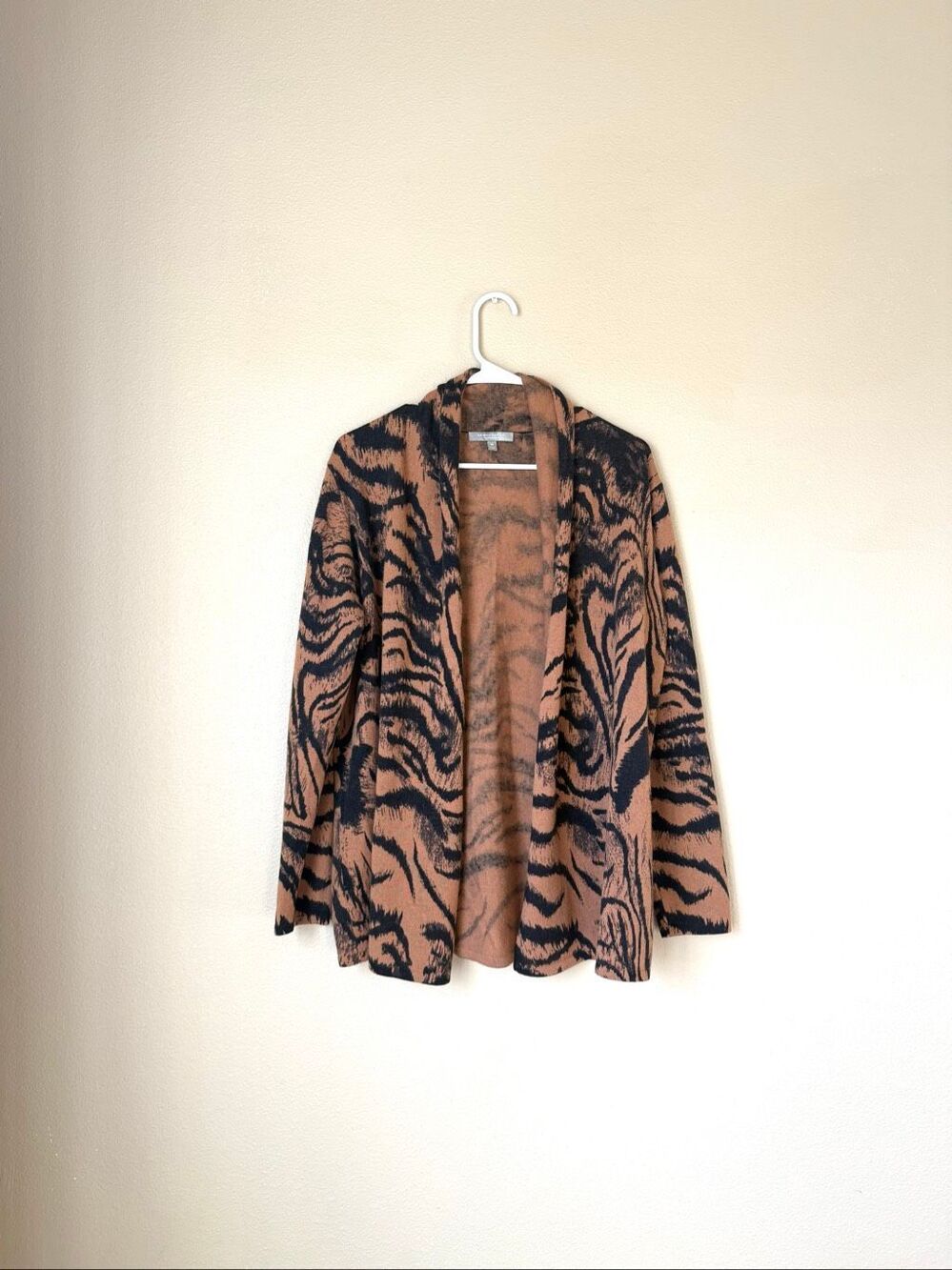 Neiman Marcus 100% Cashmere Animal Print Cardigan